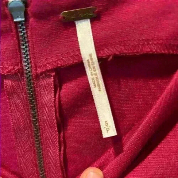 Free People Women Dress Size S Cha Cha Fit & Flare Polyester Fuchsia Magenta - Picture 3 of 7